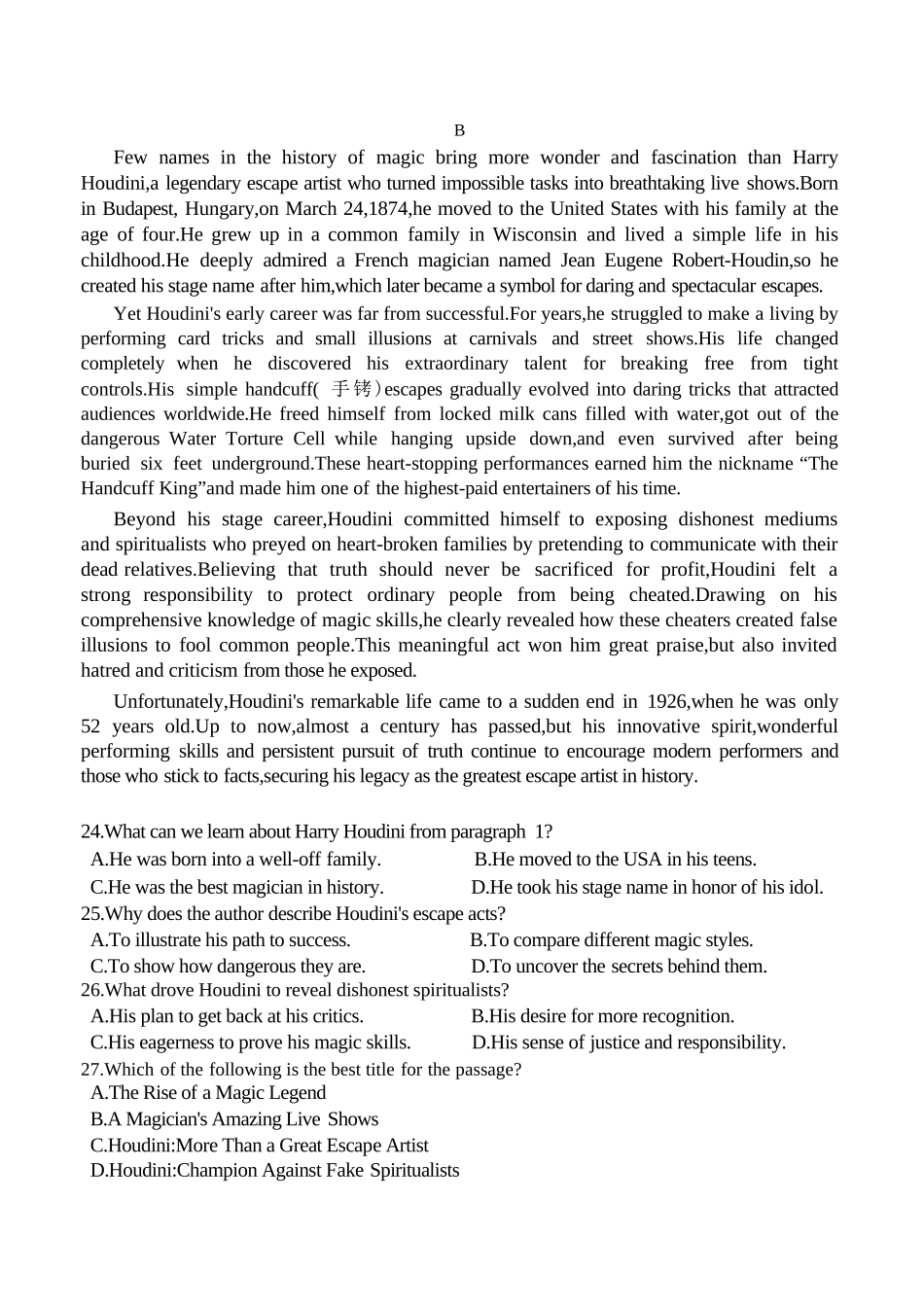英语(无听力)浙江Z20名校联盟(浙江名校新高考研究联盟)2027届高三年级第一次学情诊断暨返校考(8.20-8.22).docx_第2页