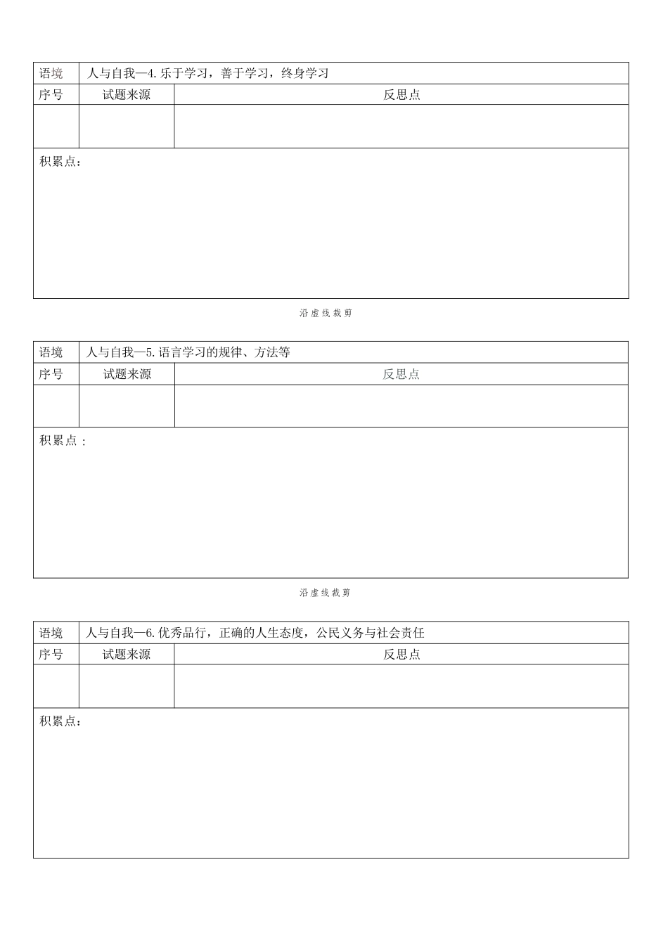 英语反思与自查表浙江Z20名校联盟(浙江名校新高考研究联盟)2027届高三年级第一次学情诊断暨返校考(8.20-8.22).docx_第2页