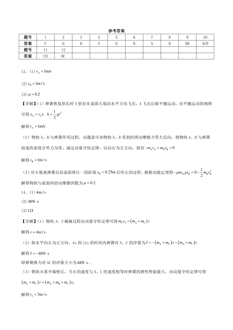 2027届高考物理力学专题:动量定理、动量守恒定律(解析版).pdf_第1页