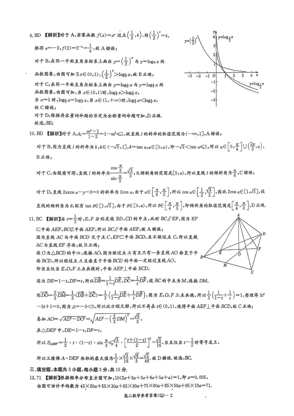 湖南长沙一中2026-2027学年高二上学期开学数学答案.pdf_第2页