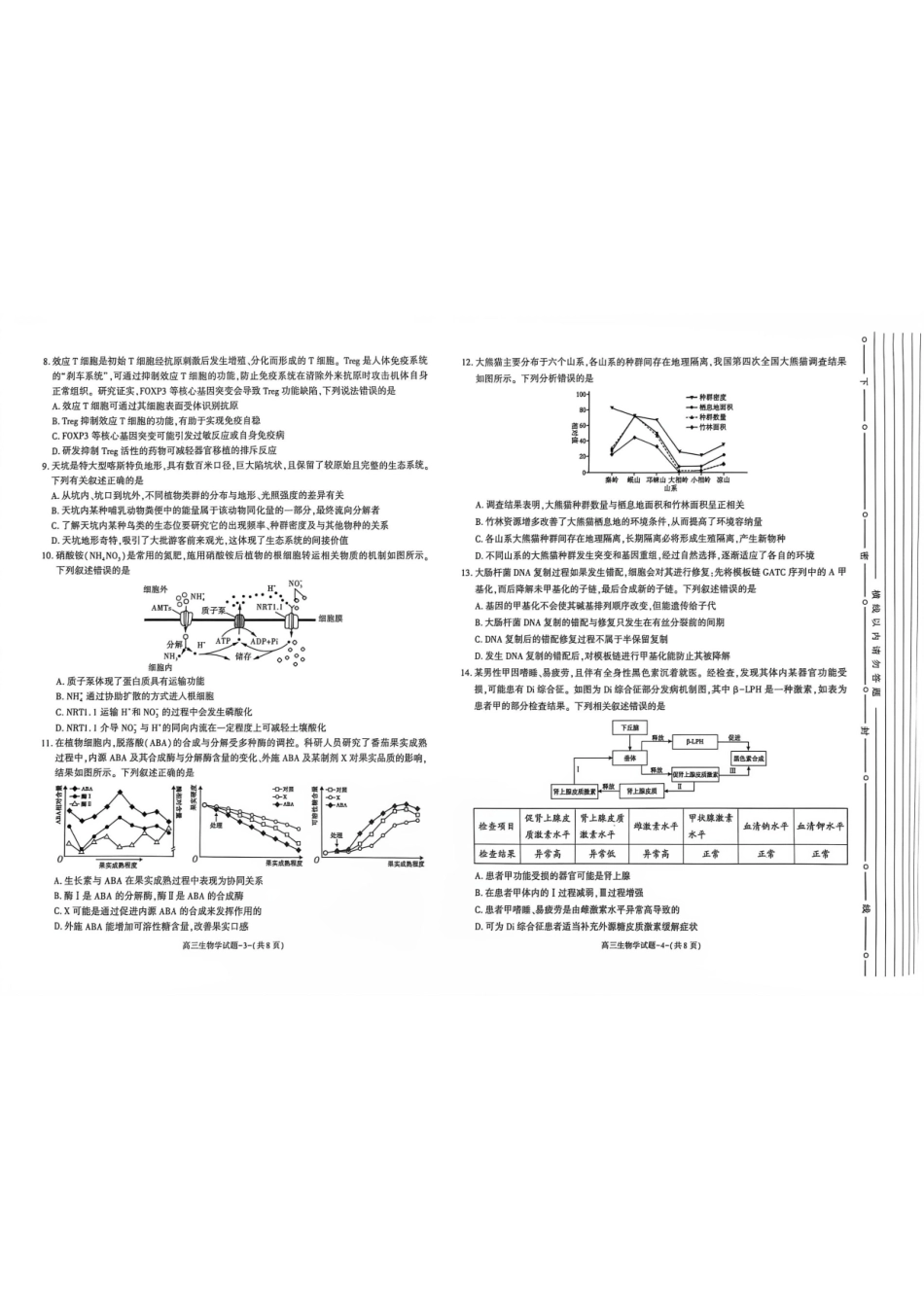 生物+答案陕西商洛市2027届高三年级上学期学情调研试题(卷)(9.17-9.18).pdf_第2页