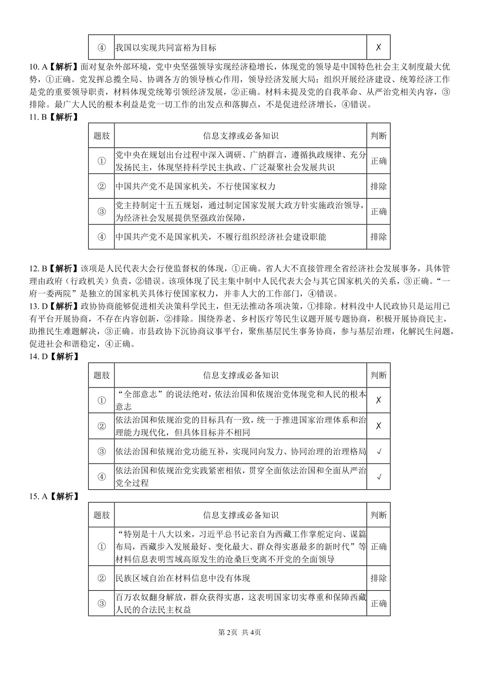 政治_湖南长沙大学附属中学2026-2027学年高二上学期开学考试_答案.pdf_第2页