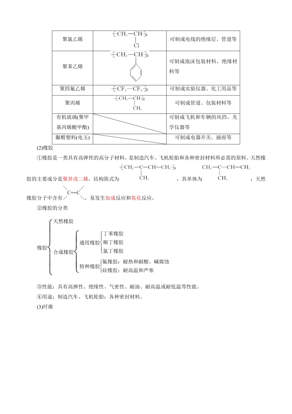 7.2.2烃有机高分子材料-导学案(教用版).pdf_第3页