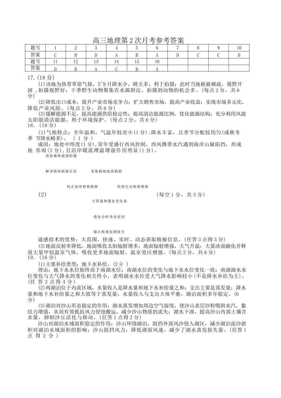 地理【全国百强校】宁夏回族自治区银川一中2027届高三年级第二次月考(9.28-9.29)(1).docx_第1页