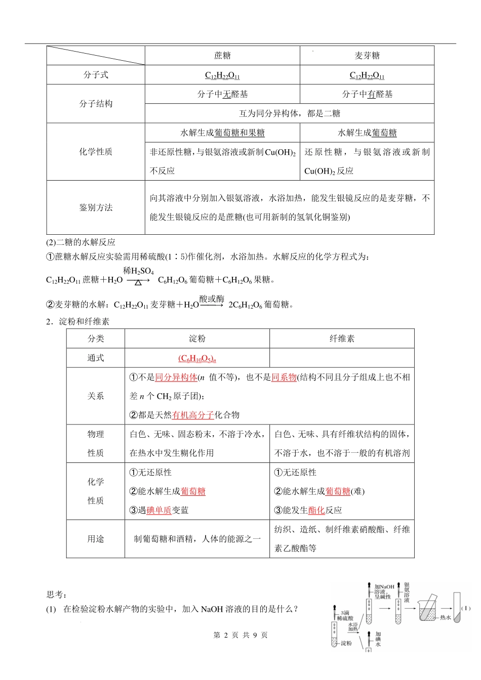 高三化学知识清单：有机化学基础知识识记.pdf_第2页