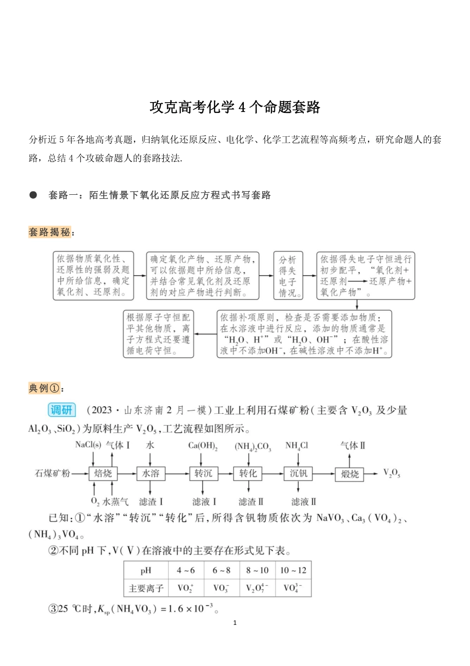 攻克高考化学4个命题套路.pdf_第1页