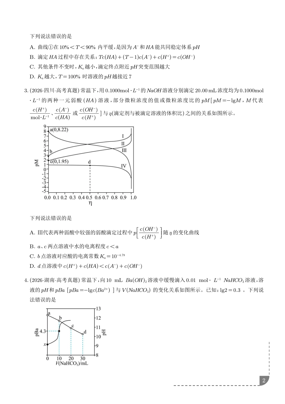 水的电离和溶液的酸碱性（学生版）.pdf_第2页