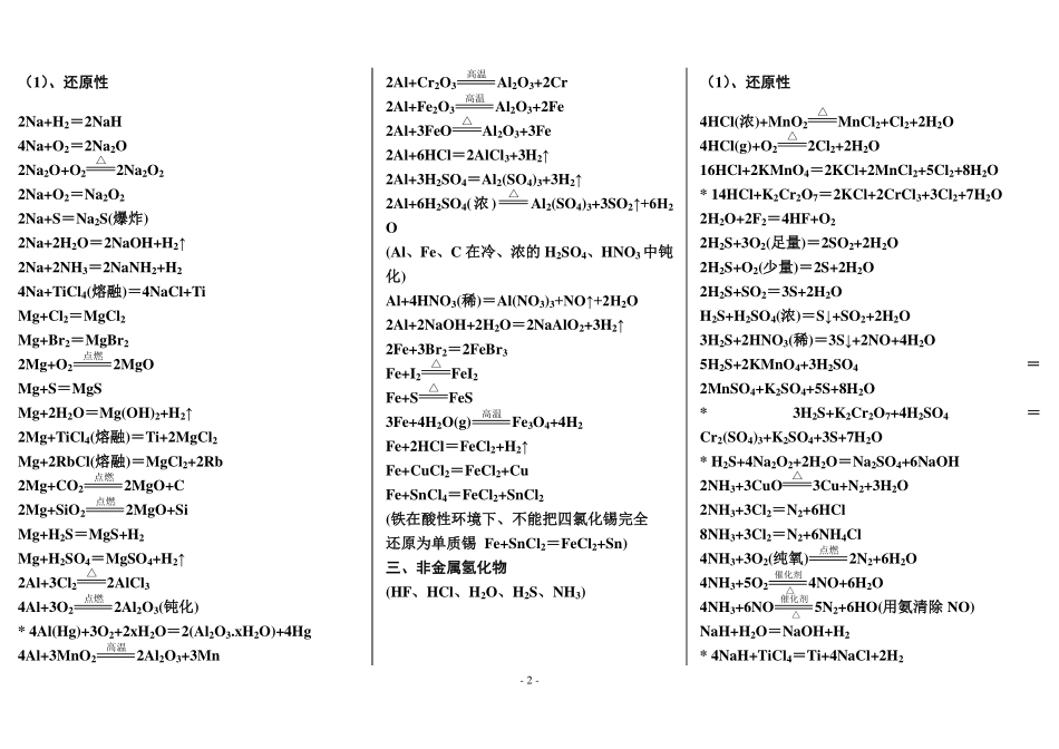最新最全的高考化学方程式总结.pdf_第2页