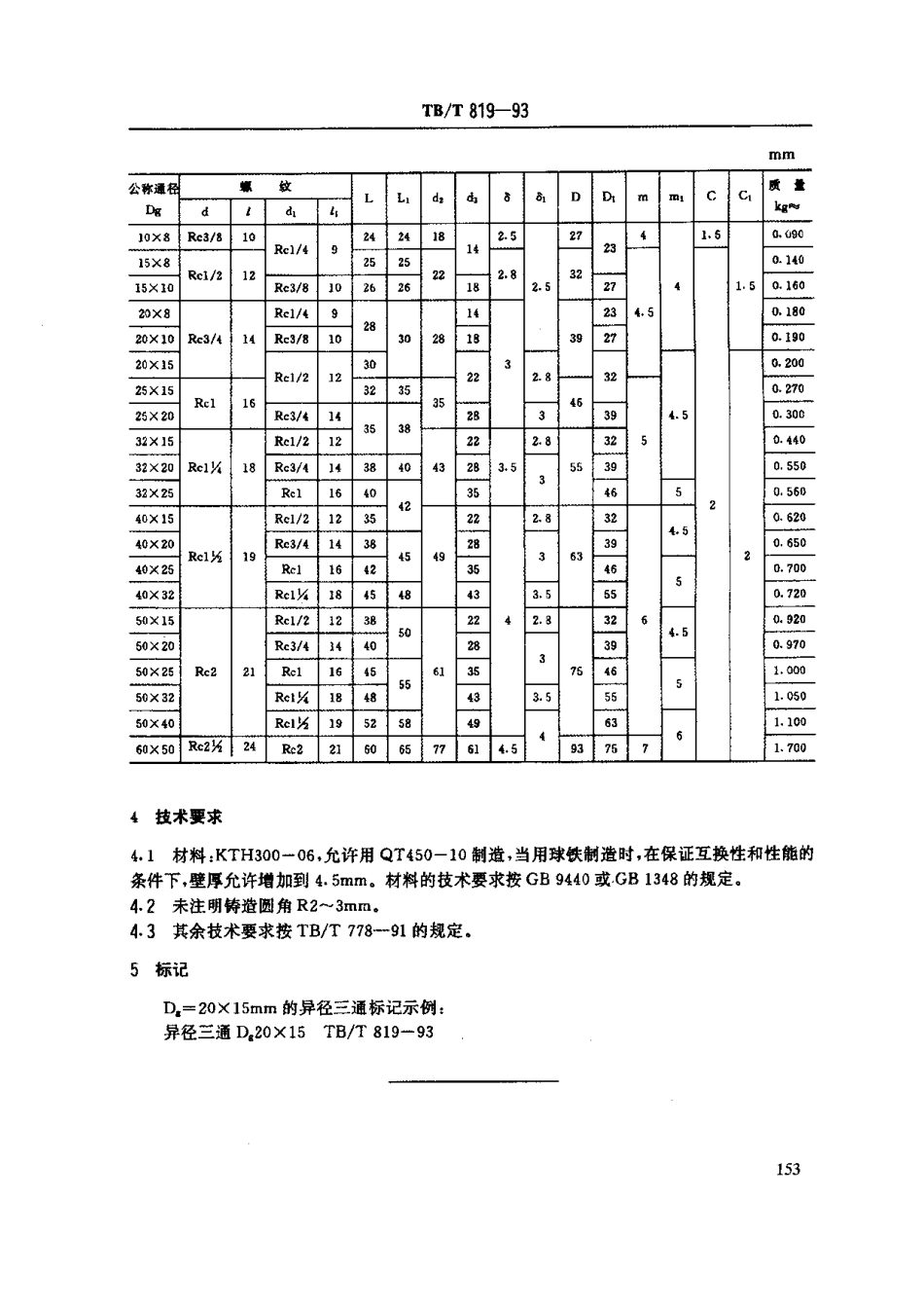 TBT 819-1993 异径三通.pdf_第2页