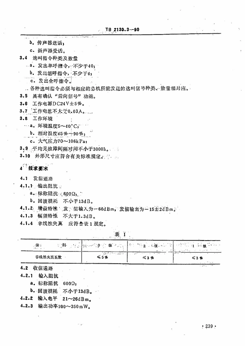 TBT 2130.3-1990 列车调度电话 选叫通话箱技术要求和试验方法.pdf_第2页