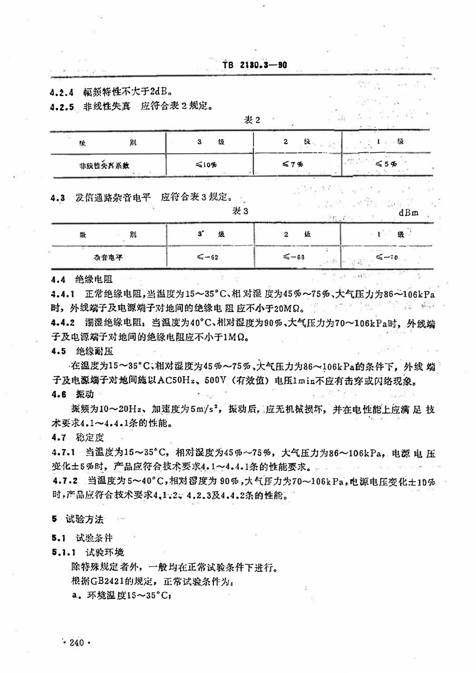 TBT 2130.3-1990 列车调度电话 选叫通话箱技术要求和试验方法.pdf_第3页